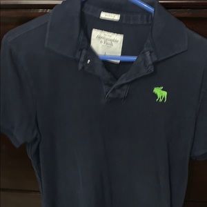 abercrombie and fitch green moose logo polo shirt